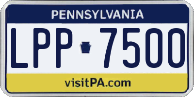 PA license plate LPP7500