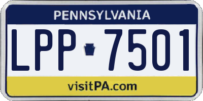 PA license plate LPP7501