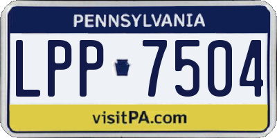 PA license plate LPP7504