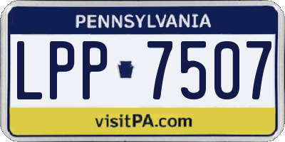 PA license plate LPP7507