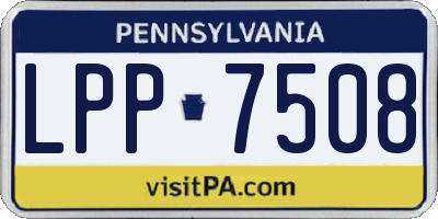 PA license plate LPP7508
