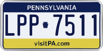 PA license plate LPP7511