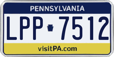 PA license plate LPP7512