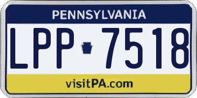PA license plate LPP7518