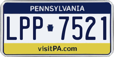 PA license plate LPP7521