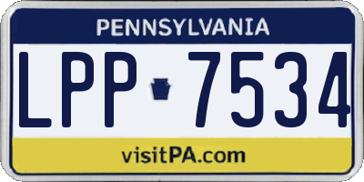 PA license plate LPP7534