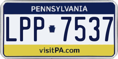 PA license plate LPP7537