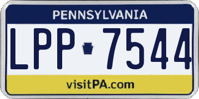 PA license plate LPP7544