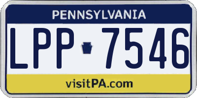 PA license plate LPP7546