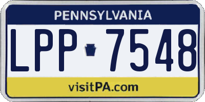 PA license plate LPP7548