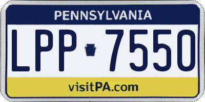 PA license plate LPP7550