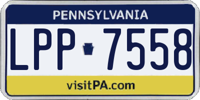 PA license plate LPP7558