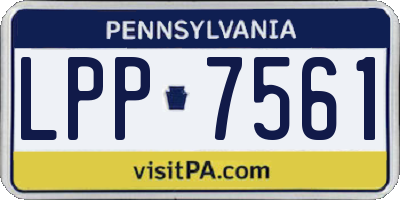 PA license plate LPP7561