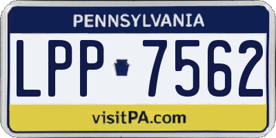 PA license plate LPP7562