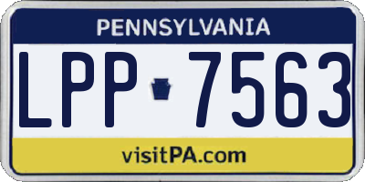 PA license plate LPP7563