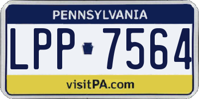 PA license plate LPP7564