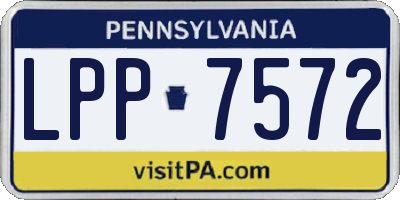 PA license plate LPP7572