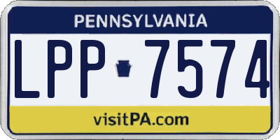 PA license plate LPP7574