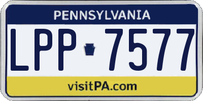 PA license plate LPP7577