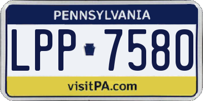 PA license plate LPP7580