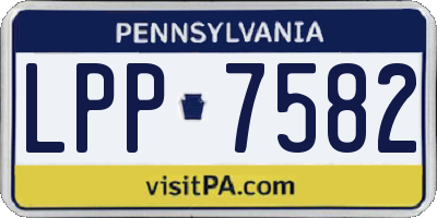 PA license plate LPP7582