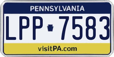 PA license plate LPP7583