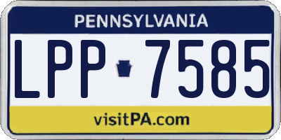 PA license plate LPP7585