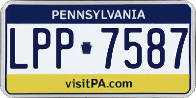 PA license plate LPP7587