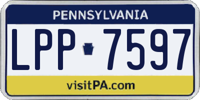 PA license plate LPP7597