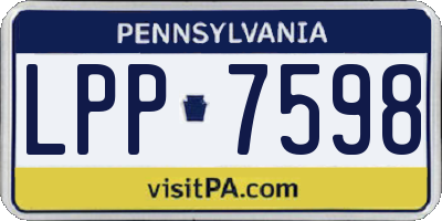 PA license plate LPP7598