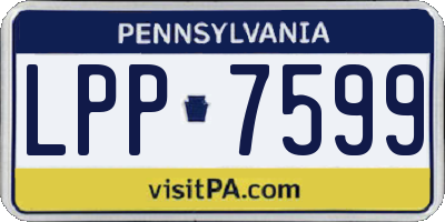 PA license plate LPP7599