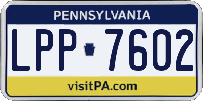 PA license plate LPP7602
