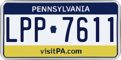 PA license plate LPP7611