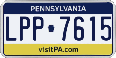 PA license plate LPP7615