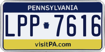 PA license plate LPP7616
