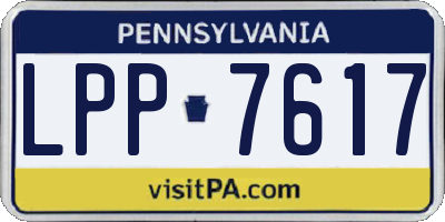 PA license plate LPP7617