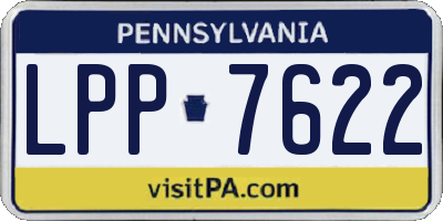 PA license plate LPP7622