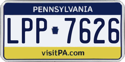 PA license plate LPP7626