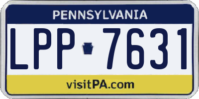 PA license plate LPP7631