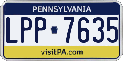 PA license plate LPP7635