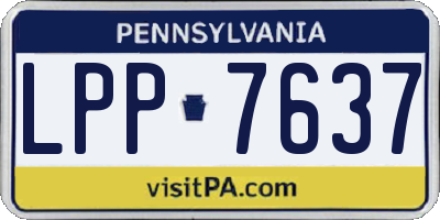 PA license plate LPP7637