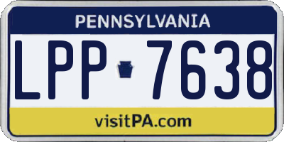 PA license plate LPP7638