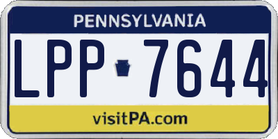 PA license plate LPP7644