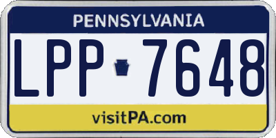 PA license plate LPP7648