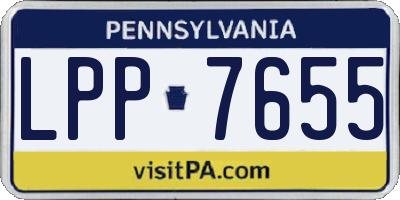 PA license plate LPP7655