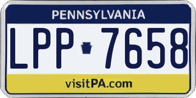 PA license plate LPP7658