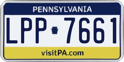 PA license plate LPP7661