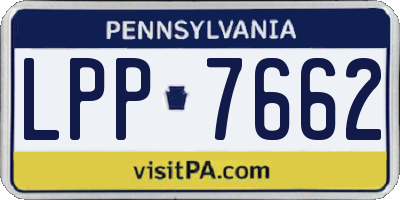 PA license plate LPP7662