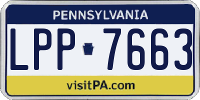 PA license plate LPP7663