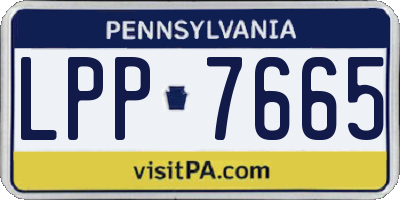 PA license plate LPP7665